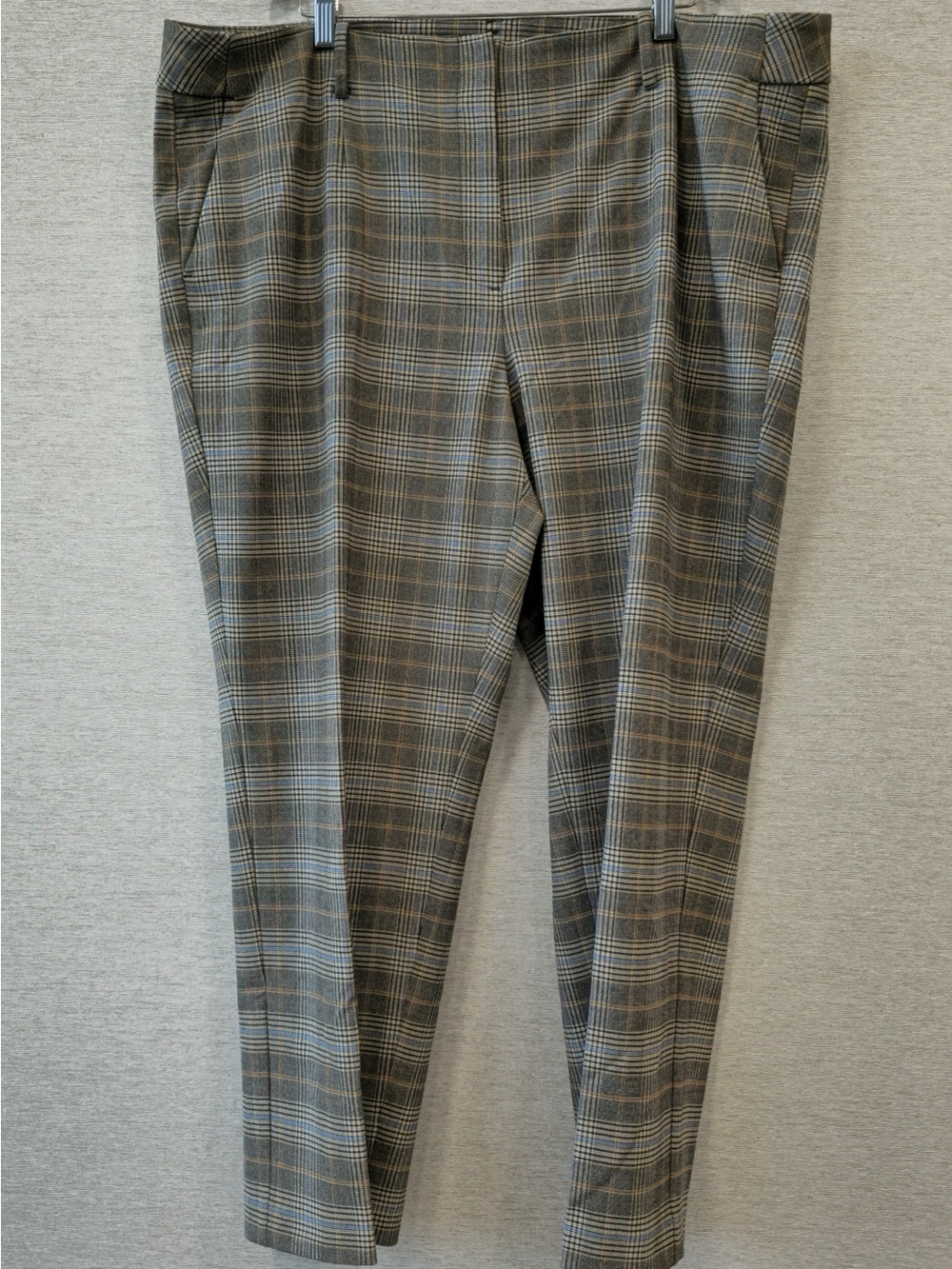 Talbots Southampton Pant in brown, tan, and blue plaid